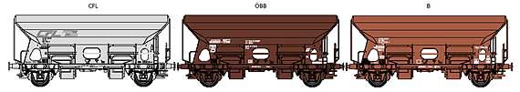 Set of 3 hopper cars type Fcs<br /><a href='images/pictures/Tillig/01480.jpg' target='_blank'>Full size image</a>